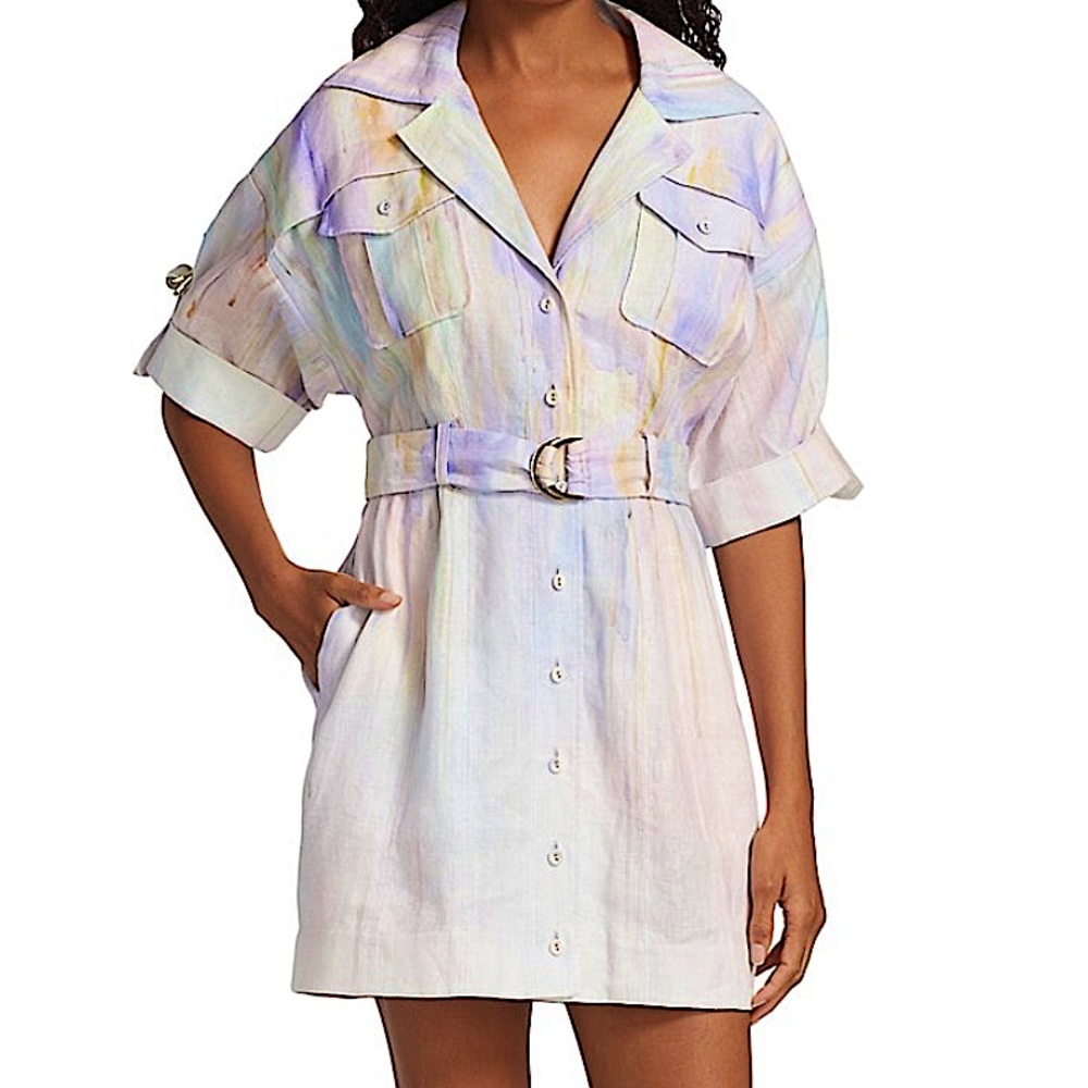 ZIMMERMANN Rhythmic linen shirt dress (Z3)